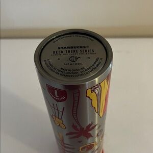 Starbucks California Been There Series Tumbler with Red and Yellow Design